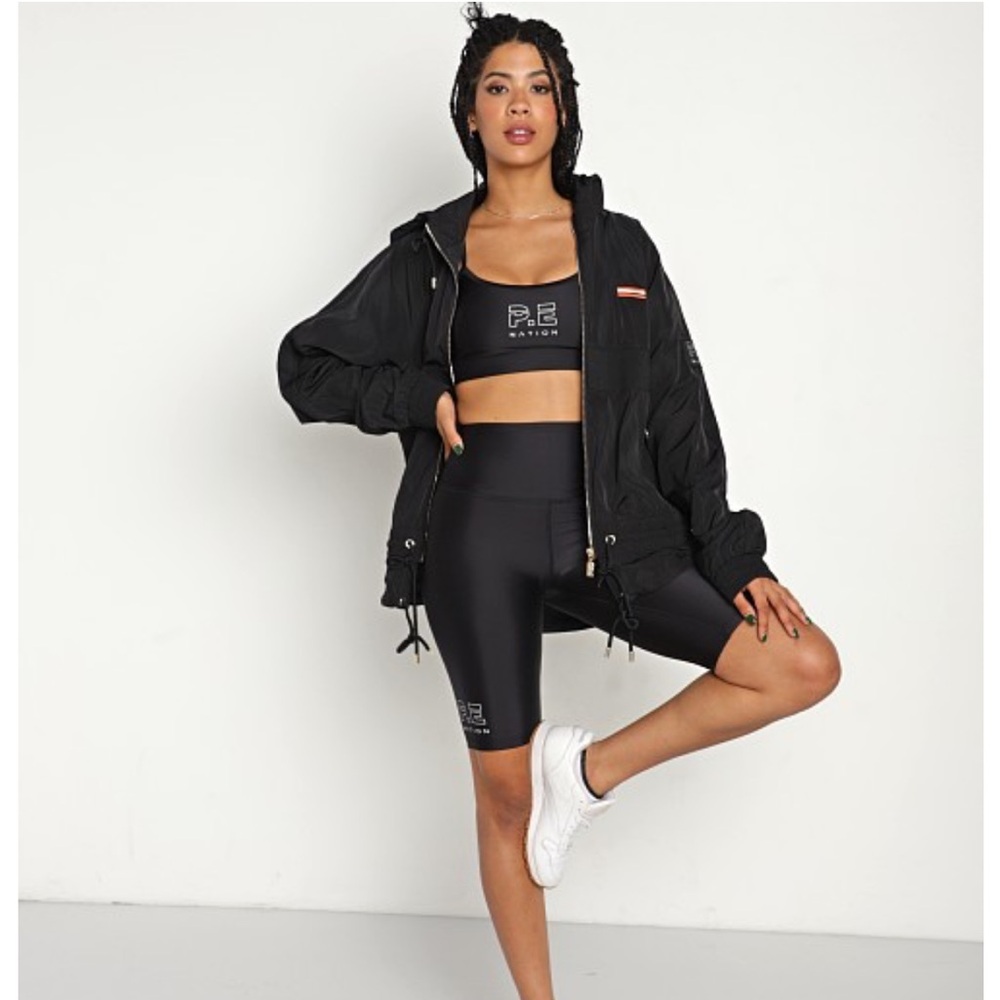NEW P.E Nation Endurance Black Jacket with Gold Zippers size S